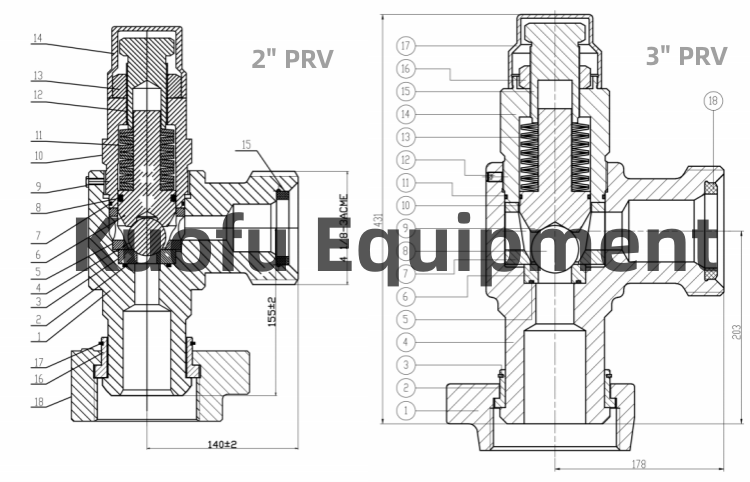 API6A Pressure Relief Valve drawing
